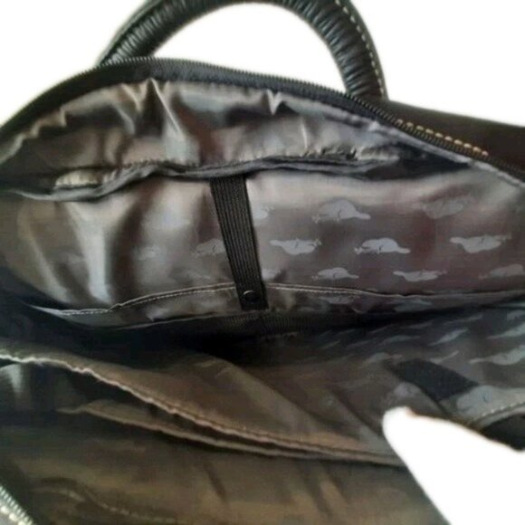 ROOTS SOFT LAPTOP BRIEFCASE GENUINE LEATHER TRIM - Picture 5 of 13